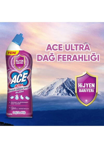Ace Ferahlık Etkisi Ultra Power Jel Yoğun Çamaşır Suyu & Yağ Çözücü 750 ML