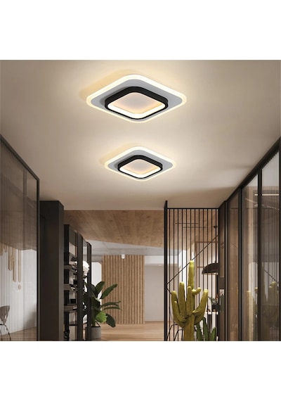 Akrilikli Kare Kumandalı Dimli 3 Işık Renkli 24x24cm Led Tavan La 3Renk Kumandalı