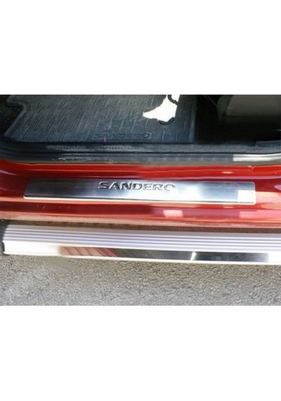 Dacıa Sandero 2008-2009-2010-2011 Krom Kapı Eşiği Paslanmaz Çelik 4 Parça