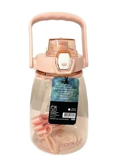Gıpta Askılı Pipetli Tritan Sporcu Matara 1200 Ml Pembe Çok Renkli