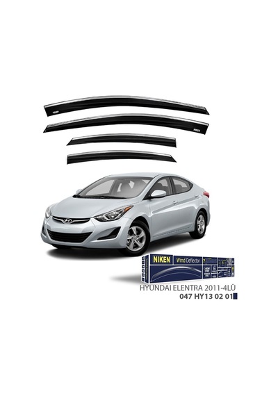 Niken Hyundai Elentra 2011- Kromlu Cam Rüzgarlığı 4 Lü