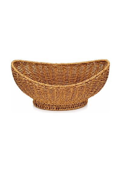 Rattan Oval Organizer Sepet Dekoratif Hasır Saklama Sepeti Çok Amaçlı Düzenleyici Meyve, Ekmek Ve Banyo Organ Diğer