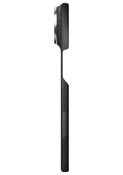 Apple Uyumlu iPhone Duo Kılıf M-safe Özellikli 600d Aramid Karbon Fiber Edge Black-grey Twill Kapak Siyah-gri Siyah - Gri