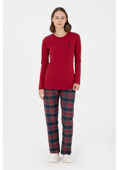 U.s. Polo Assn. Kadın Bordo Pijama Takım 50302758-vr014 Bordo