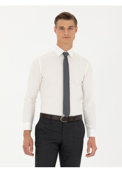 Cacharel Beyaz Slim Fit Uzun Kollu Klasik Gömlek 15841036