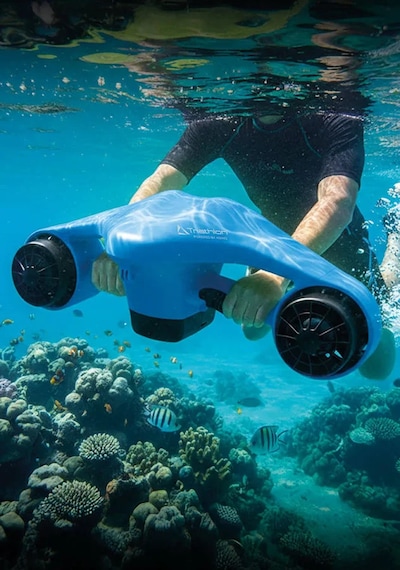 Triathlon T-249 Elektrikli Deniz Scooter 1200w Çift Motor Mavi