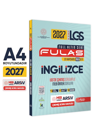 2027 8.sınıf Full Lgs Altın Seri Fulas Meb Çıkmış Soru Bankası Ve Lgs 12li Online Set Baskı Ücreti