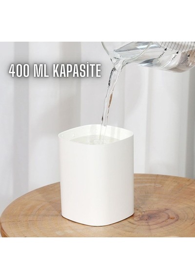 Hava Nemlendirici 400ml Taşınabilir Ultrasonik Hava Nemlendirici Aroma Difüzörü H2o Tp-1034