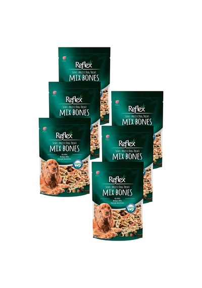 Semi Moist Karışık Kemikler Yarı Yumuşak Köpek Ödül Maması 150 Gr Altılı Paket