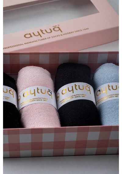 Aytuğ Kadın Modal Patik Çorap 5 Çift Özel Kutulu 4 Renk 33241