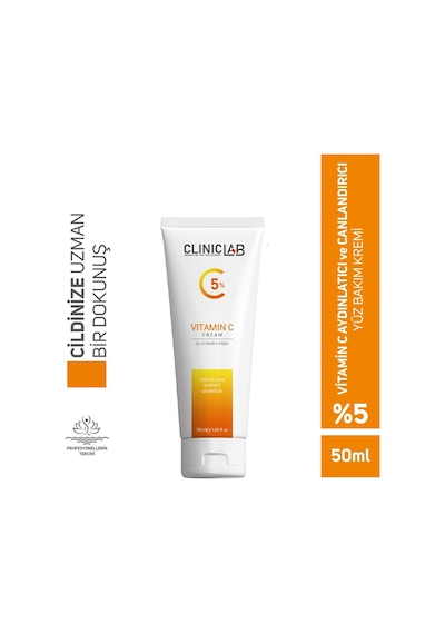 Cliniclab %5 Vitamin C İçeren Aydınlatıcı ve Canlandırıcı Krem 50 ML