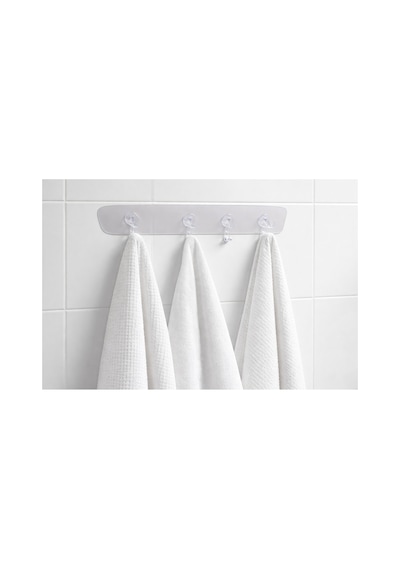 Yapışkanlı Şeffaf Banyo Ve Mufak Askılık Plastik 6cm X 35cm Beyaz