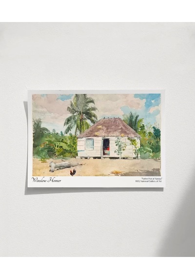Çerçevesiz Poster Winslow Homer Yerli Klübesi