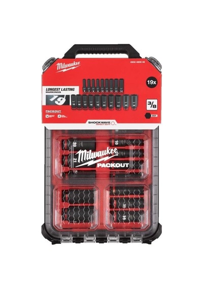 Milwaukee Packout Derin Darbeli Lokma Seti 19 Parça 4932480946