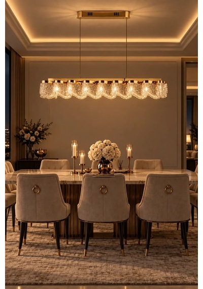 Modern Premıum Şelale Sarkıt Ledli Avize 3 Renk Gold Salon Avizesi 50w Beyaz