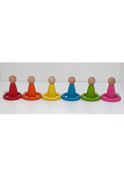 Waldorf Montessori Pegleri Nins Ve Halkaları 6lı İnsancık + 6'l