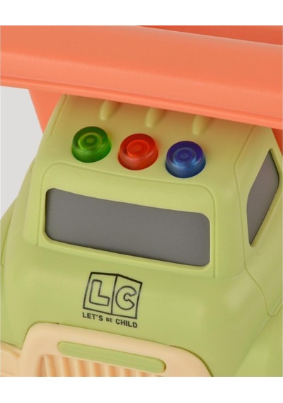 Let's Be Child Sesli Ve Işıklı Minik Kamyon 31016 Yeşil - Turuncu Kasalı, Çocuklar İçin Oyuncak Kamyon