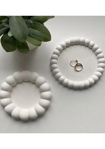 Bernami Mumluk Şamdanpinterest 2'li Bubble Büyük Baloncuk Dekoratif Takı Tabağı Bardak Altlığı Tabak Kase Diğer