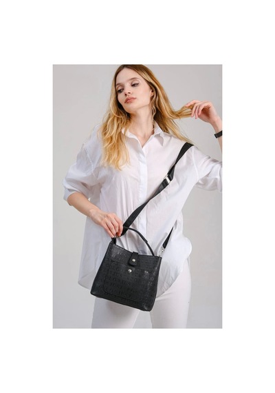Just Polo Kadın Gofraj Baskılı Büyük Boy El Çantası 4028 Taba 42774393