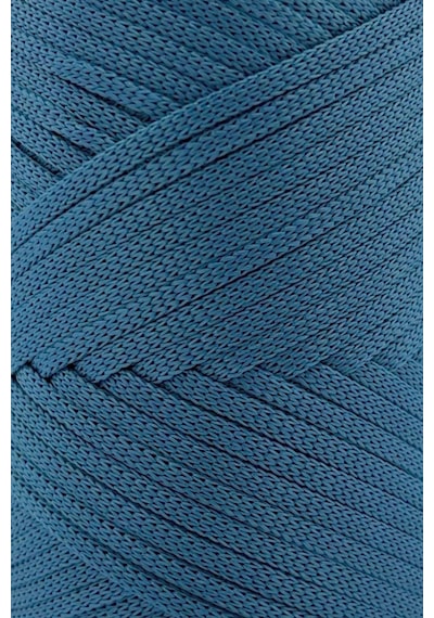Premium Polyester Ribbon İp 200 Gr Polyester Ribbon Makrome İpi Petrol Mavisi