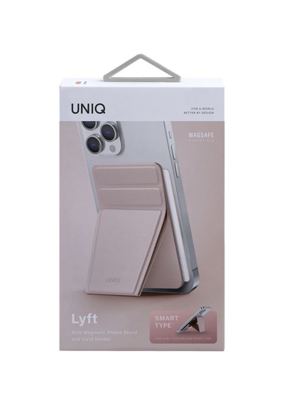 Telefon Modelleri Ile Uyumlu Kartlık Lyft Serisi Manyetik Stand Olma Özelliği Pink