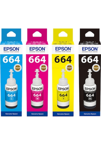 Epson 664 Serisi 4 Renk  Mürekkep Seti C13T66414A4