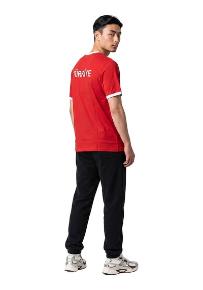 Sportive Türkiye Baskılı Unisex Kırmızı Günlük Stil T-shirt 26du0003-krm