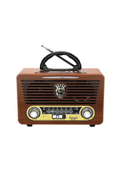 Şarjlı Nostaljik Retro Radyo Sd Kart Usb Bluetooth Fm Radyolu Taşınabilir Kablosuz Hoparlör M-115bt