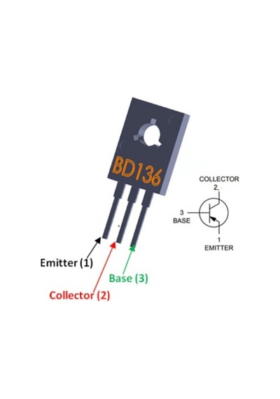 5 Adet Bd136 Transıstor 1.5a 45v Pnp To126 Rodevino