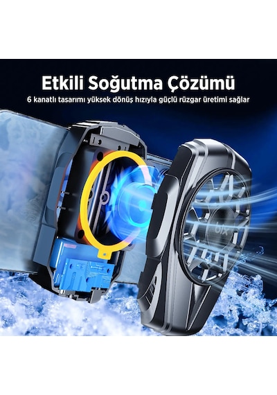 Bix Bxcp04g Bataryalı Telefon Soğutucu Sessiz Güçlü Fan Soğutma Cihazı