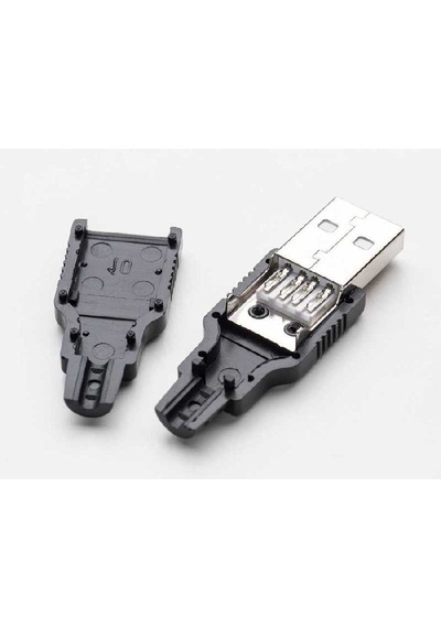 5 Adet Erkek Usb Konnektör 4 Pinli Şarj Kablo Soketi