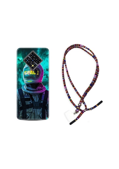 Infinix Zero 8 Kılıf Rasta Boyun Askılı Space 1854