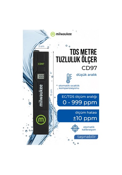 Milwaukee Cd97 Dijital Tds Metre Su Tds Ve Mineral Ölçüm Cihazı