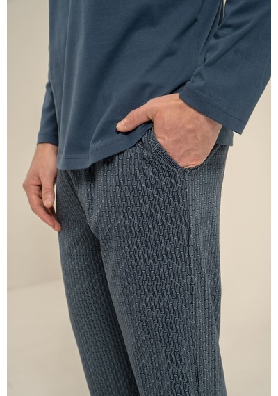 Arnetta Erkek Cep Detaylı Lacivert Uzun Kol Pijama Takım Ar3840-s-v1 Ar3840-s-v1