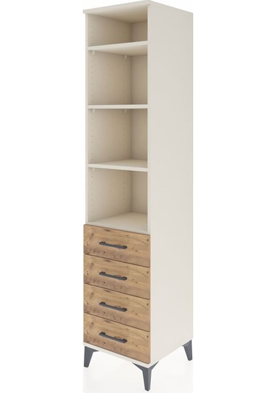 Hyperion Dolap 4 Raflı 4 Çekmeceli 44x44x195 Aytaşı-çam Aytaşı