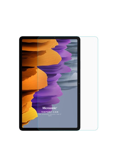 Microsonic Samsung Uyumlu Galaxy Tab S7 T870 Tempered Glass Cam Ekran Koruyucu