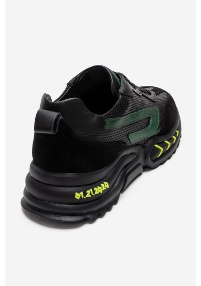Marcomen Erkek Kalın Taban Bağcıklı Sneaker Gerçek Deri Mc 21616 Siyah/yeşil Siyah - Yeşil Marcomen Erkek Kalın Taban Bağcıklı Sneaker Gerçek Deri Mc 21616 Siyah/yeşil Siyah - Yeşil