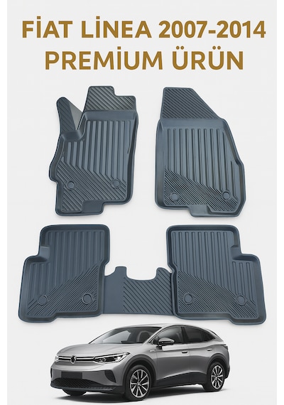 Fiat Linea 2004-2017 Uyumlu 3d Oto Paspas Premium