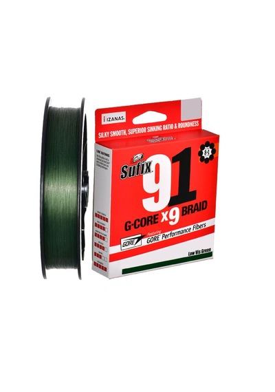 Sufix 91 G-core X9 İp Misina Low Vıs Green - 0.205mm - 150m - 11.3kg
