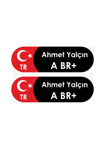 Motosiklet Kan Grubu Sticker Etiket