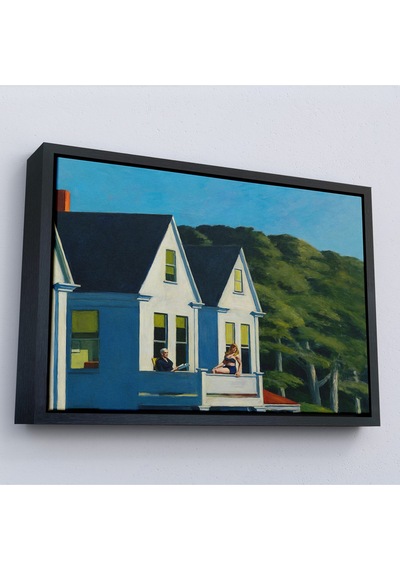 Ahşap Çerçeveli Edward Hopper - İkinci Kat Güneş Işığı Tablo - Second Story Sunlight-7129