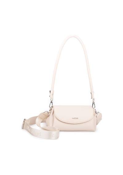 Nas Bag Kadın Mini Sade Şık Omuz Ve Postacı Çapraz Çanta En 20 Cm Boy 10 Cm Krem Krem - Krem