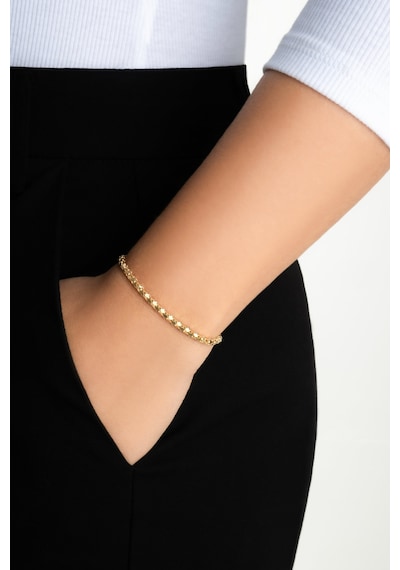 Amore İtalyan 18 Ayar Sarı Altın Kaplama 19 Cm Gümüş Zincir Bileklik
