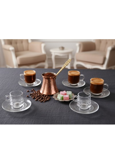 Grandora Şık 6 Lı Kahve Fincan Takımı 85 Ml Şeffaf