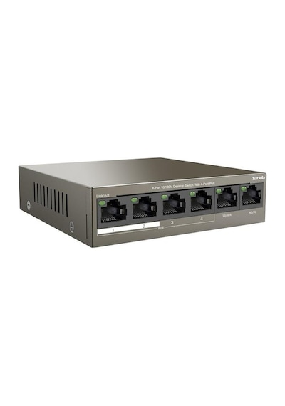Tenda Tef1106p 2 X Uplink + 4 Port Poe Ethernet Switch 63 Watt