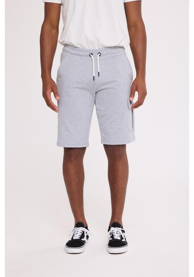 The Crow Cash Cargo Sweatshort Gri Melanj Polyester Pamuk Şort Gri Melanj