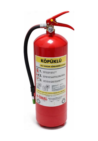 6 Kg Köpüklü Yangın Söndürme Tüpü Üretim 12.2025 Terkar Dolum 12.2029 Ruhsata Uygun