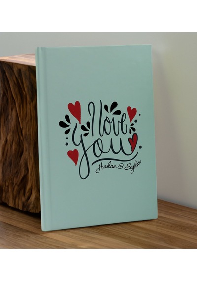 Bk Gift Sevgiliye Özel İsimli Su Yeşili Defter Ve Yeşil Cam Matara Hediye Seti-13, Sevgiliye Hediye, Sevgililer Günü, Yeni İş Hediyesi
