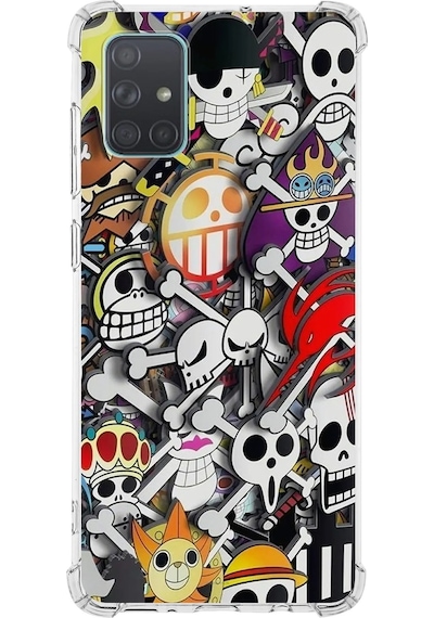 Samsung Galaxy A71 Uyumlu Köşe Korumalı Antişok Kapak Anime Tasarımlı Şeffaf Kılıf