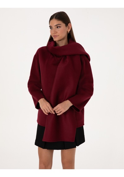 Pierre Cardin Kadın Bordo Kaban 50314273-vr014 Bordo